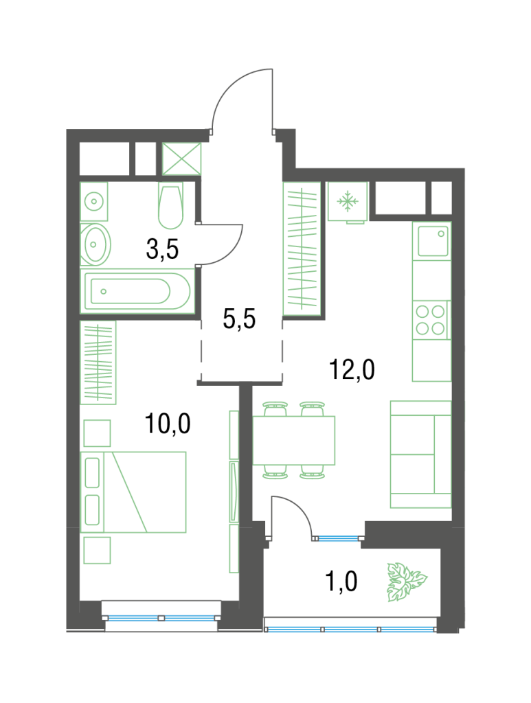 ЖК Котельники дом №13, этаж 17, номер квартиры 127