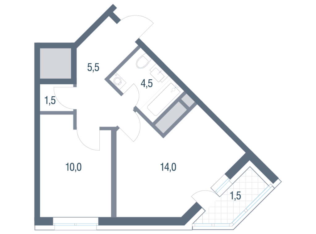 ЖК Котельники дом №12, этаж 23, номер квартиры 590