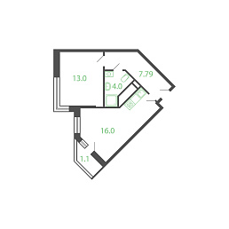ЖК Котельники дом №09, этаж 17, номер квартиры 257