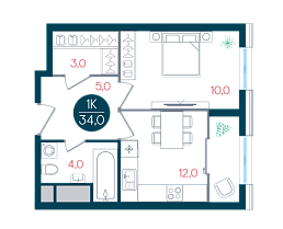 ЖК Кантемировский3, этаж 27, номер квартиры 383