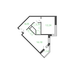ЖК Котельники дом №05, этаж 15, номер квартиры 206