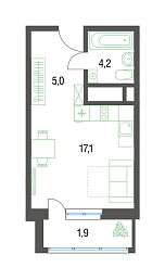 ЖК Котельники дом №10, этаж 6, номер квартиры 344